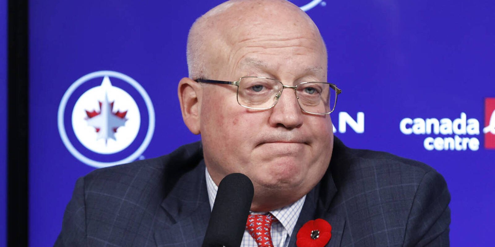 Nov 8, 2022; Winnipeg, Manitoba, CAN; NHL d Deputy Commisioner Bill Daly addresses the media before a game against the Winnipeg Jets and Dallas Stars at Canada Life Centre. Mandatory Credit: James Carey Lauder-USA TODAY Sports